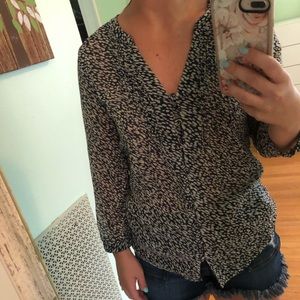 GAP translucent blouse with button sleeves